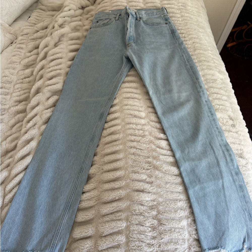 Agolde Light Blue Straight Leg Jeans